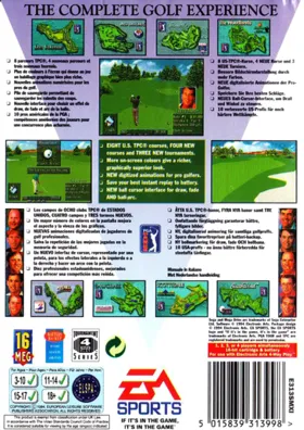 PGA Tour Golf III (USA, Europe) box cover back